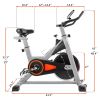 Indoor Cycling Bike Stationary, Belt Driven Smooth Exercise Bike with Oversize Soft Saddle and LCD Monitor