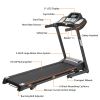 Folding Electric Treadmill Motorized Running Machine with Manual Incline and Hydraulic Rod Mechanism