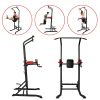 Power Tower Multi-Functional Pull Up Bar Dip Station Push Up Workout Exercise Equipment Height Adjustable Heavy Duty Strength Training Stand