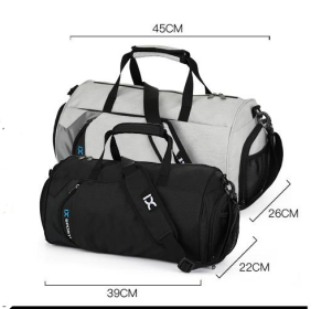 Gym Bag With Shoe Compartment (Color: Dark gray, size: small)