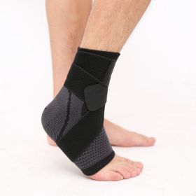 Sports Compression Ankle Protection Mountaineering (Color: Black, size: S M)