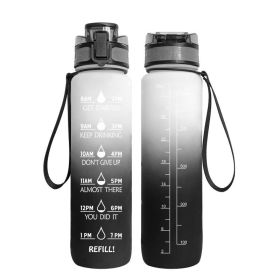 Transparent Flask Water Bottle 1000ml Bottled Kawaii Bottle Bpa Free Infuser Plastic Milk Sports Clear Water Bottle Kawaii Cup (Color: A, capacity: 1000ML)