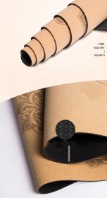 Cork Yoga Mat (Style: Template 2pcs6mm, size: XL)