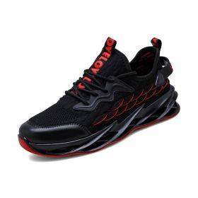 Summer Sports And Leisure Trend Wild Mesh Surface Middle School (Color: Black and red, Shoe size: 39)