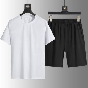 Shorts Ice-cream Suit Two For Men In Summer (Color: White, size: 5XL)