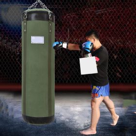 Boxing Hanging Sandbag Professional Sanda Tumbler Training Equipment (Color: Green, size: 80cm)