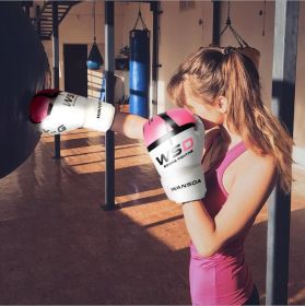 Training boxing gloves (Color: Pink, size: 10OZ)