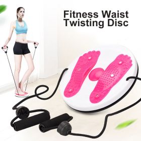 Twist Waist Disc Fitness Slim Rotating Plate Abdomen Exerciser with Pull Rope (Color: Green)