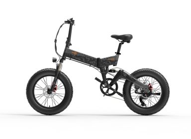 US warehouse Bezior XF200 20 inch Electric Mountain Bike 1000W 48V 15Ah folding fat tire off road electric dirt bike (Color: Black)