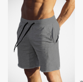 Cotton Workout Shorts For Men (Color: Deep Gray)