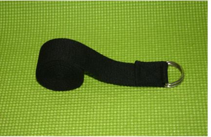 Yoga rope stretch with cotton yoga tension band (Color: Black)