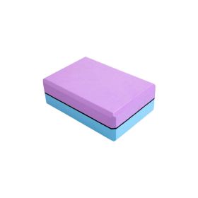 Two-color Yoga Brick Eva Thickening Yoga Auxiliary Yoga Brick Foam Dance Brick (Color: Dreamland Amethyst Blue)