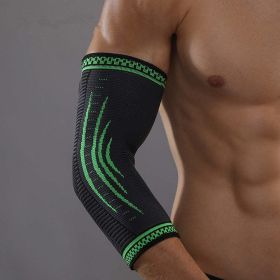 Fitness exercise elbow support (Color: Green)