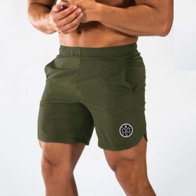 Muscle Wear Gym Shorts (Color: Army Green)