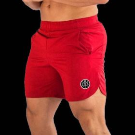 Muscle Wear Gym Shorts (Color: Red)