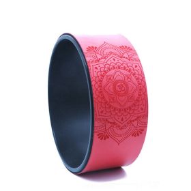 PU Yoga Wheel Yoga Circle (Color: Red)