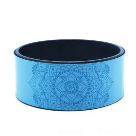 PU Yoga Wheel Yoga Circle (Color: Blue)