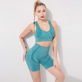 YOGA SHORTS Yoga Fitness suit (Color: Green)