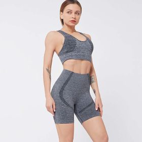 YOGA SHORTS Yoga Fitness suit (Color: Grey)