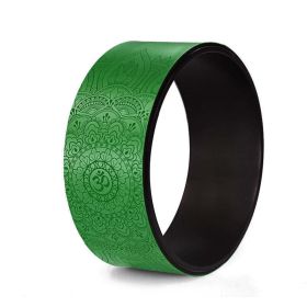 PU Yoga Wheel Yoga Circle (Color: Green)