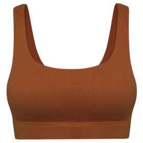 Loose Short Sleeve Gym Yoga Suit (Color: Brown top)