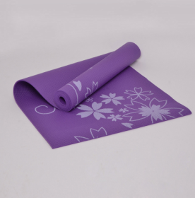 Yoga mat yoga (Color: Dark purple)