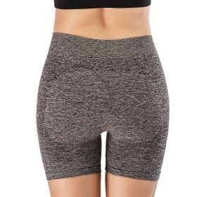 Yoga Clothes Women Yoga Sports Shorts Women (Color: Dark grey)