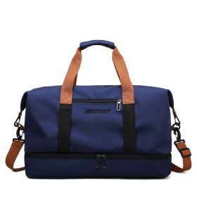 Lightweight Dry And Wet Separation Sports Gym Bag (Color: Dark Blue)