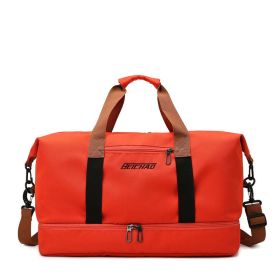 Lightweight Dry And Wet Separation Sports Gym Bag (Color: Orange)