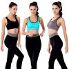 3 Packs Women Padded Sports Bras Yoga Fitness Push up Bra Female Top for Gym Running Workout Training