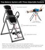 Inversion Table with Adjustable Headrest;  Reversible Ankle Holders;  and 300 lb Weight Capacity;  ITX9400 & ITX9600