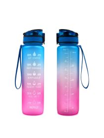 Transparent Flask Water Bottle 1000ml Bottled Kawaii Bottle Bpa Free Infuser Plastic Milk Sports Clear Water Bottle Kawaii Cup (Color: E, capacity: 1000ML)